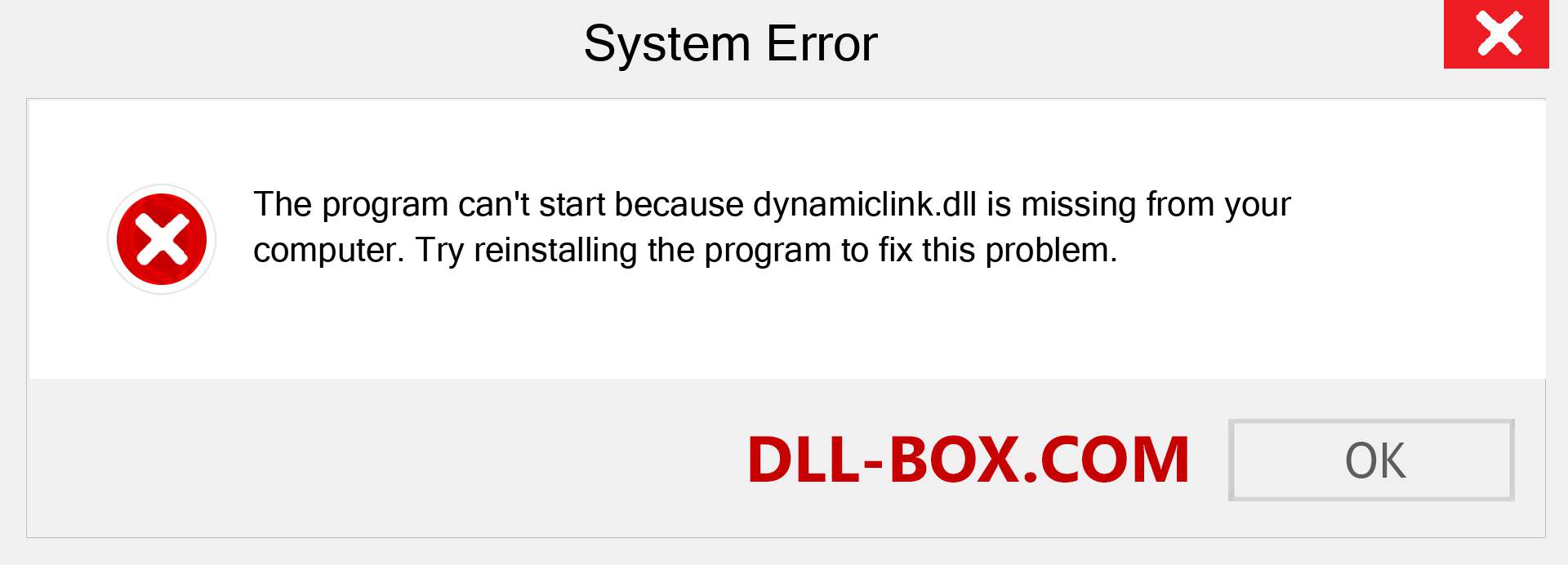  dynamiclink.dll file is missing?. Download for Windows 7, 8, 10 - Fix  dynamiclink dll Missing Error on Windows, photos, images